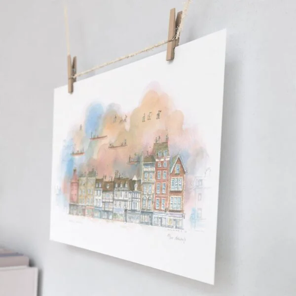 Limited Edition Print of King's Parade in Cambridge 