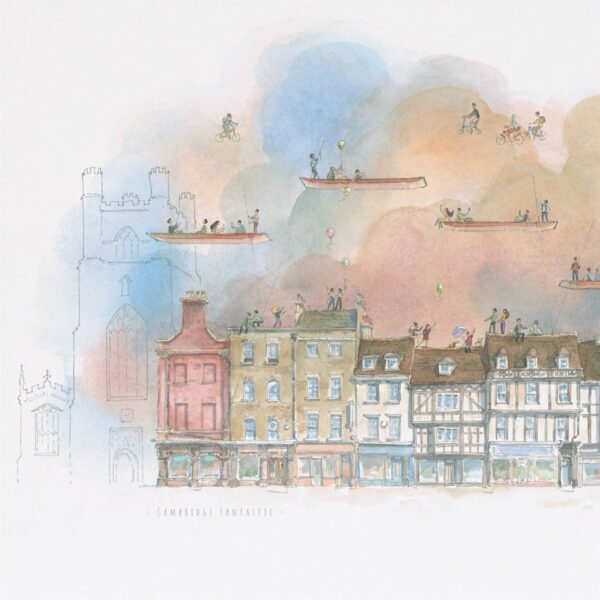 Limited Edition Print of King's Parade in Cambridge 