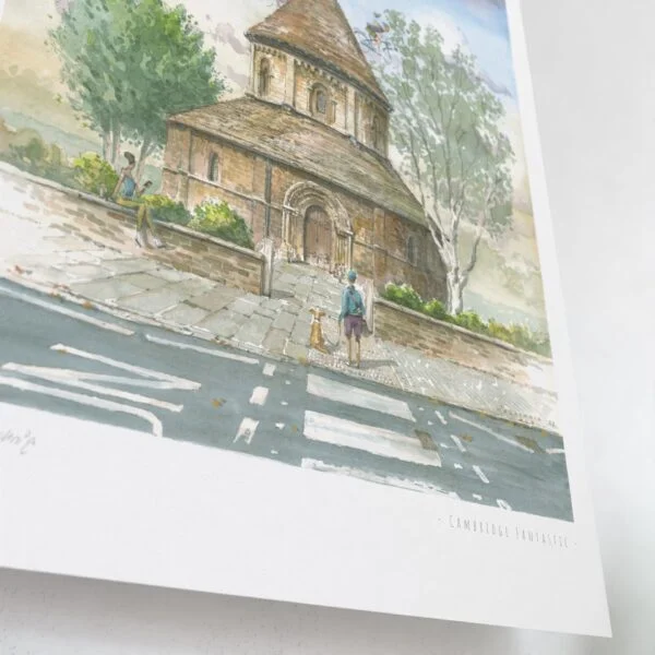 Round Church in Cambridge high quality print