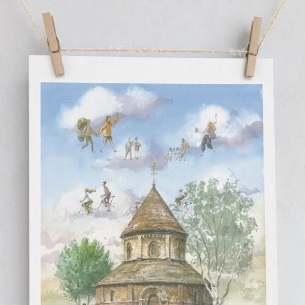 Round Church in Cambridge high quality print