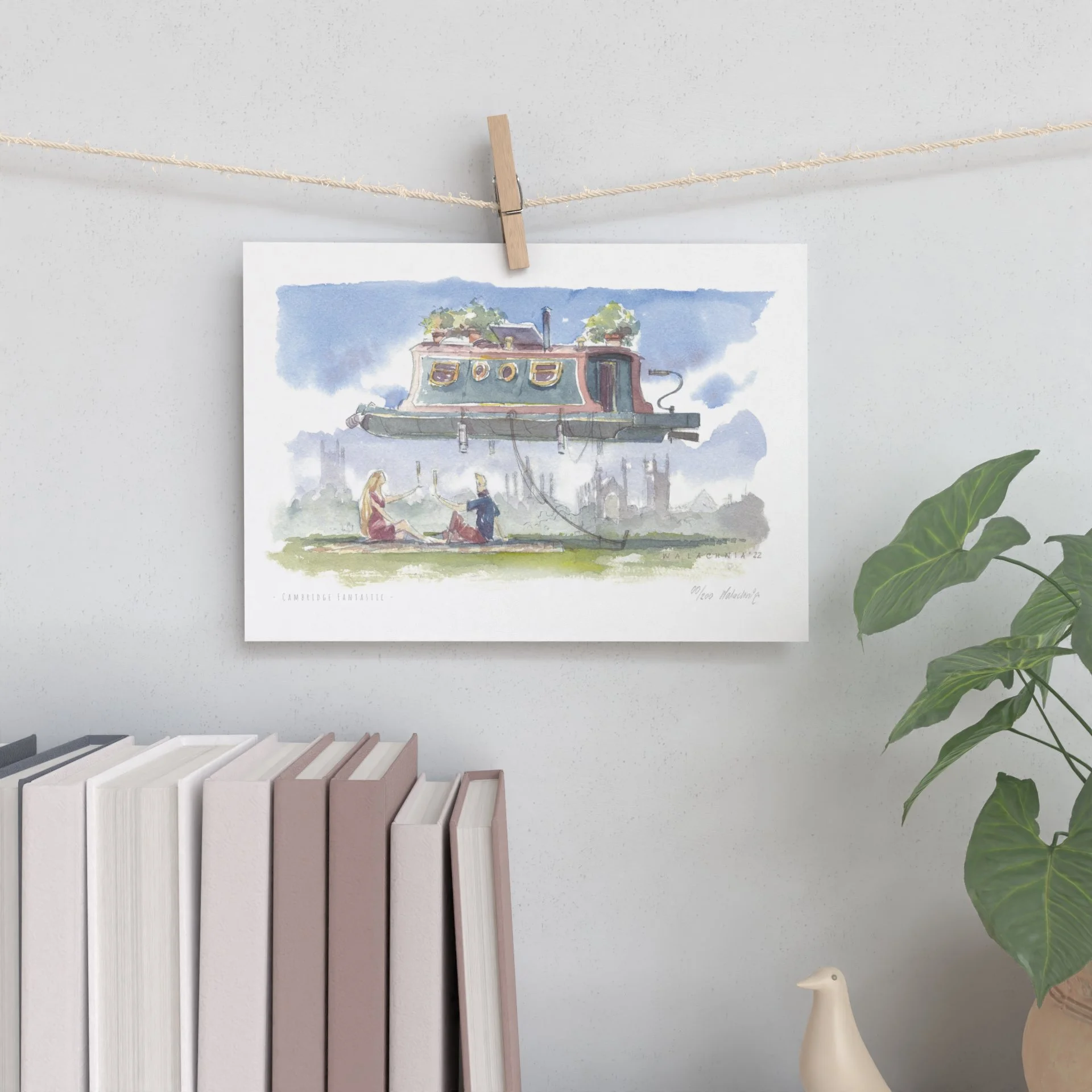Picnic Under Narrow Boat a gift for long boat lovers