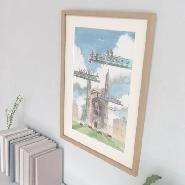 Watercolour Painting of King's College Chapel in Cambridge