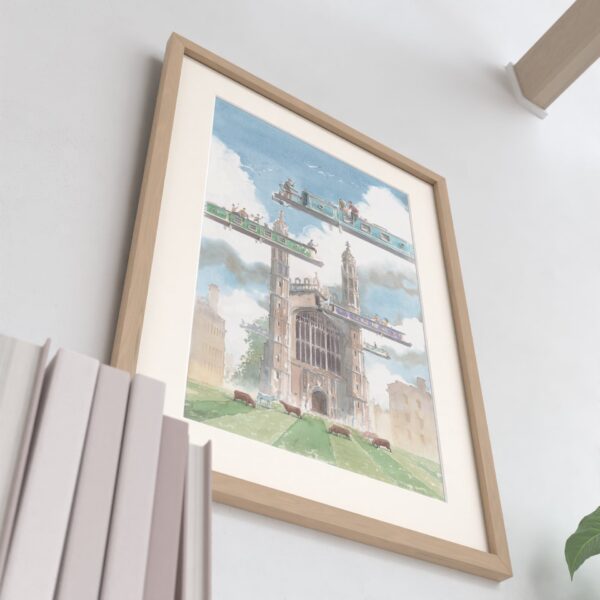 Watercolour Painting of King's College Chapel in Cambridge