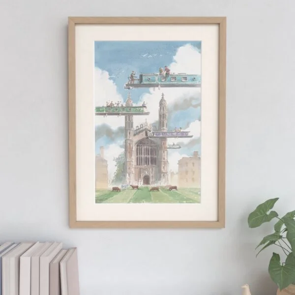 Watercolour Painting of King's College Chapel in Cambridge
