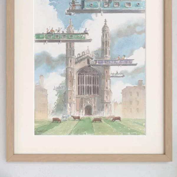 Watercolour Painting of King's College Chapel in Cambridge