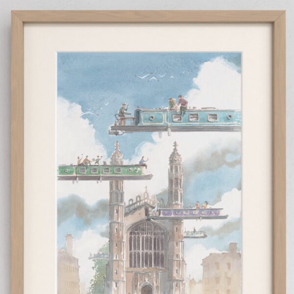 Watercolour Painting of King's College Chapel in Cambridge