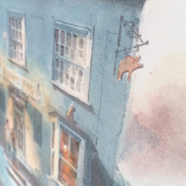 The Flying Pig Pub in Cambridge - limited edition print