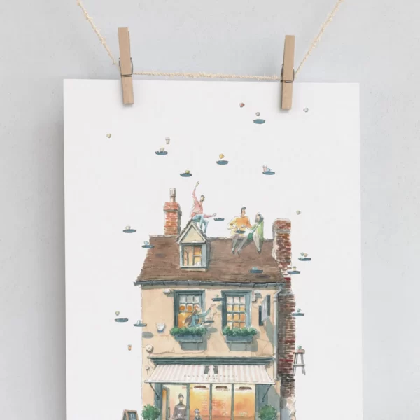 Art Print of Bould Brothers Café in Cambridge