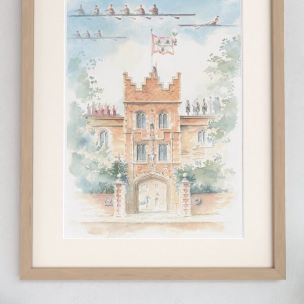 Watercolour Painting of Jesus College Gatehouse 